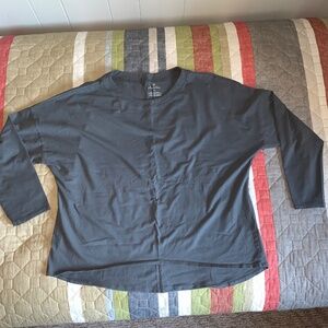 EUC Elegantees 3/4 dolman sleeve hi/low top - Gray - XL